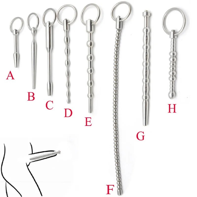 Stainless Steel Male Urethral Catheter Penis Beads Plug Stimulation Urethral Dilator Sounding Horse Eye Stimulator Men Sex Toy_img_0
