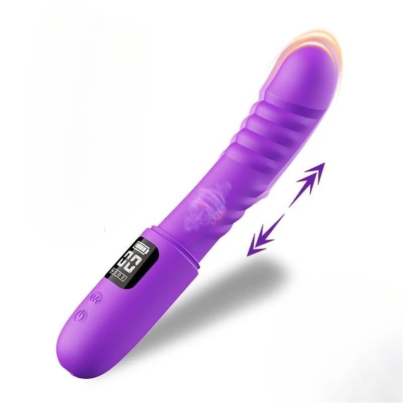 Powerful Simulation Telescopic Dildo Vibrator G-spot Clitoral Anal Stimulator 10 Speed Vibration Mode Adult Sex Toys for Women