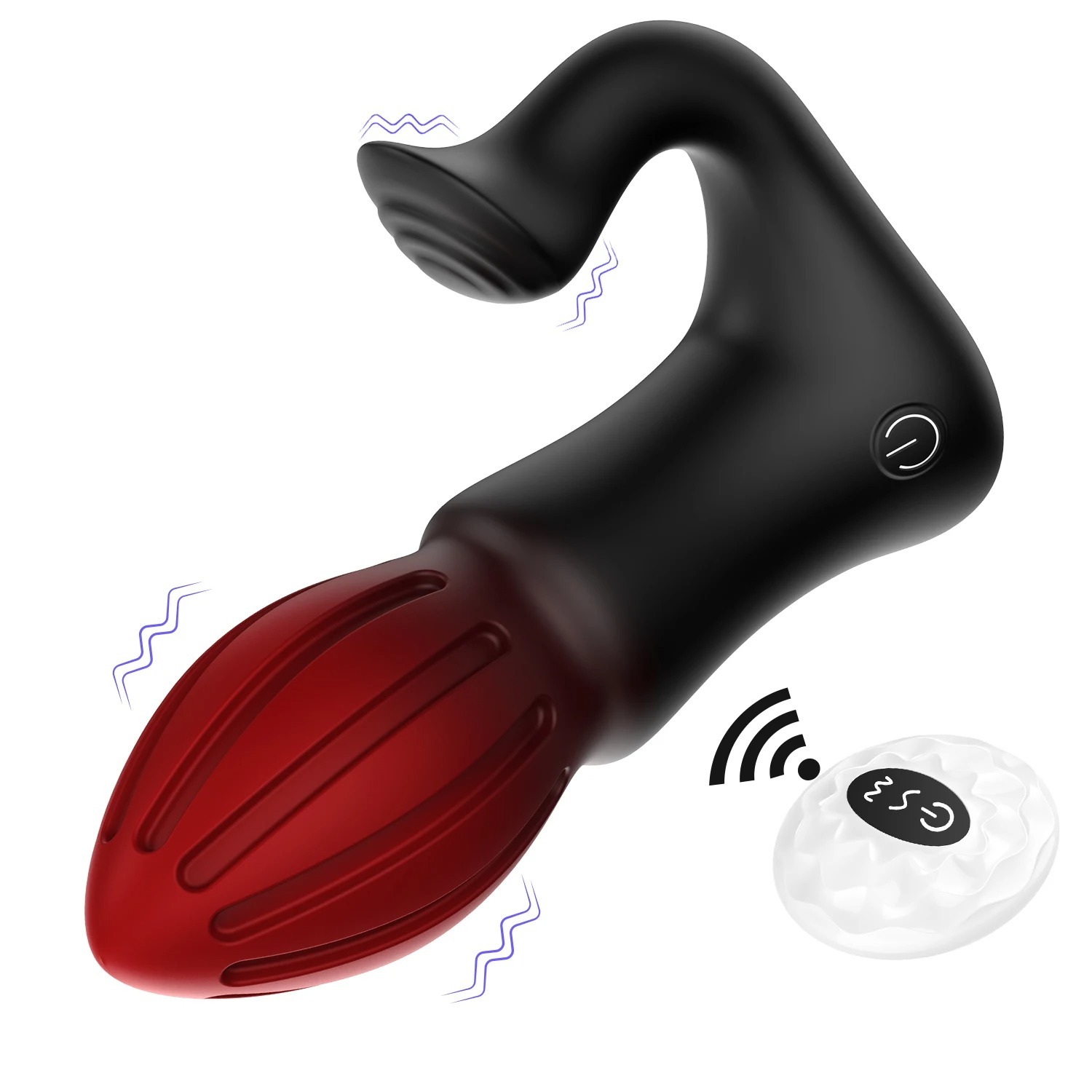 Anal Plug Vibrator 2 in 1 Remote Control Clitoris Stimulator 7 Vibration Dual Motors Vibrating Butt Plug Anal Toys for Women Man