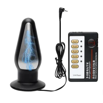 51mm Big Anal Plug for Women Dildo Vaginal Ball Electric Shock Stimulator Men Butt Dilator Medical Sex Toys Couples Erotic Goods_img_0