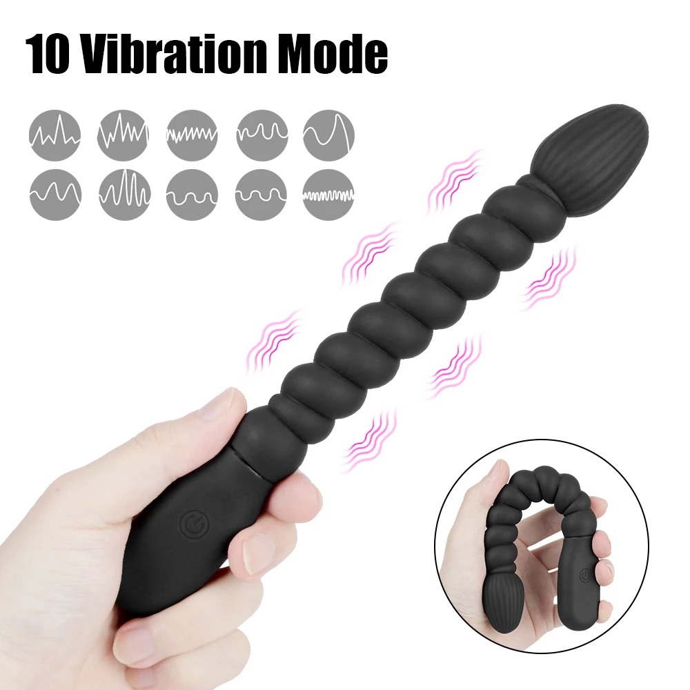 20cm Thread Anal Plug Vibrators For Women Vaginal Ball Men Butt Prostate Massager Slim Dildos Female Masturbator Sex Toys Erotic