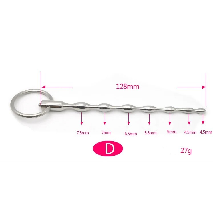 Stainless Steel Male Urethral Catheter Penis Beads Plug Stimulation Urethral Dilator Sounding Horse Eye Stimulator Men Sex Toy_img_4
