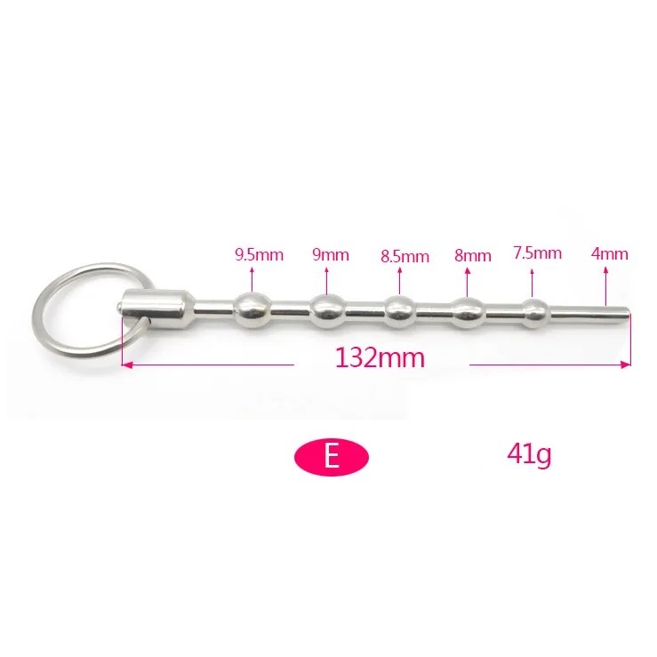 Stainless Steel Male Urethral Catheter Penis Beads Plug Stimulation Urethral Dilator Sounding Horse Eye Stimulator Men Sex Toy_img_5