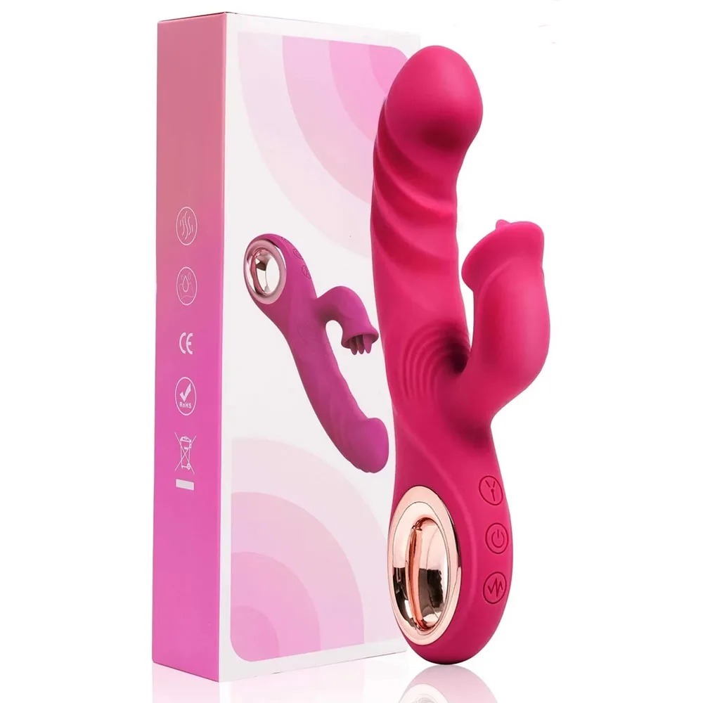 3 in 1 G-spot Rabbit Vibrator for Women 10 Modes Vibrating Dildo Nipple Anal Clitoral Vagina Massager Adult Sex Toy for Couples_img_1