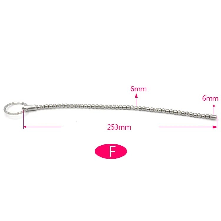 Stainless Steel Male Urethral Catheter Penis Beads Plug Stimulation Urethral Dilator Sounding Horse Eye Stimulator Men Sex Toy_img_6