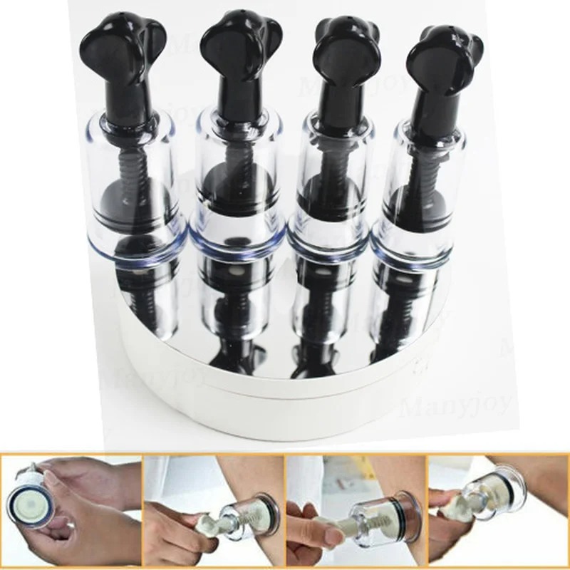 1 Pair Nipple Enlargement Sucker Suction Cupping Vacuum No Pump Body Therapy BDSM Adult Game Sex Toys for Women_img_1