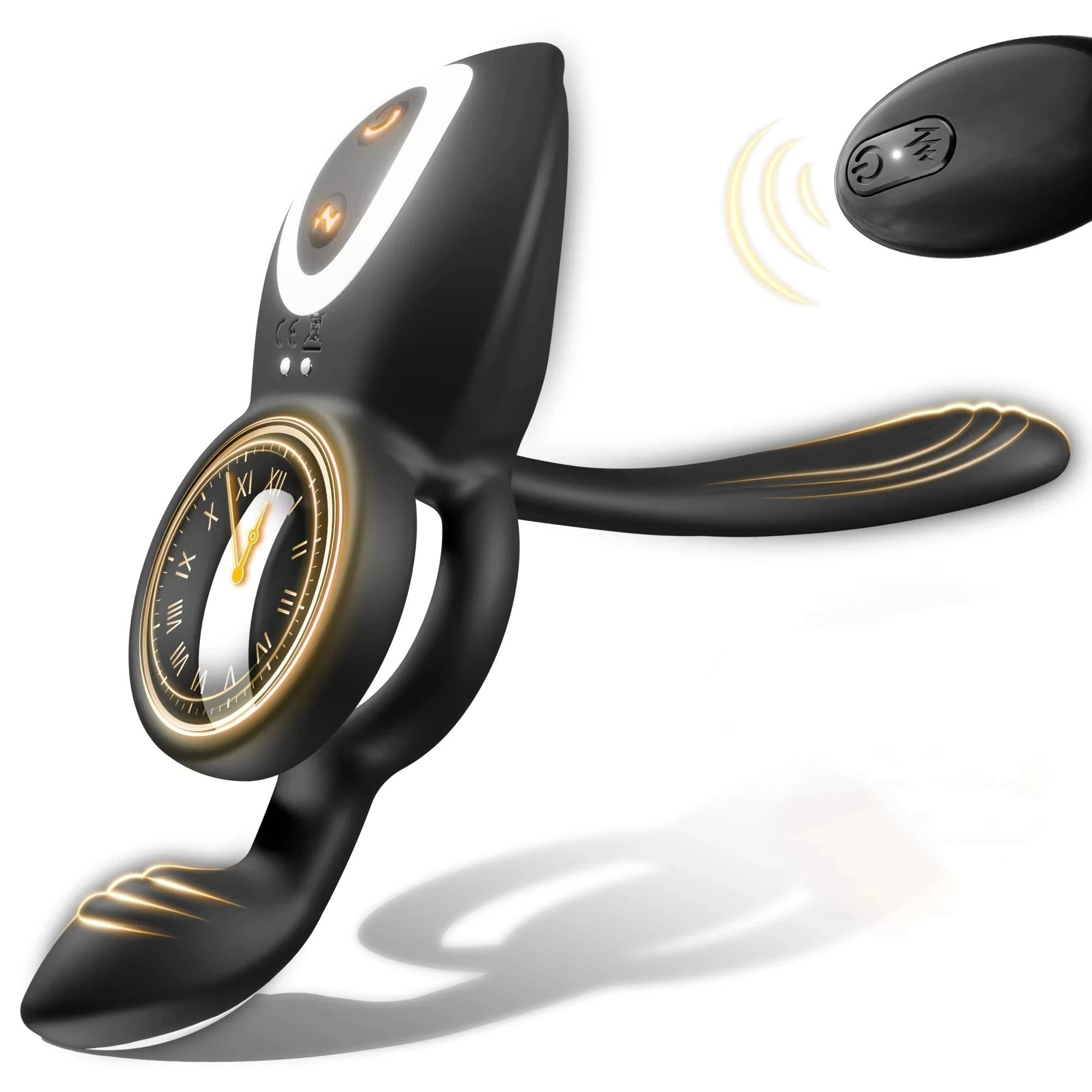4in1 Vibrating Cock Ring Vibrator Penis Ring G Spot Clit Stimulator Men Ejaculation Delay Remote Control Couple Sex Toy