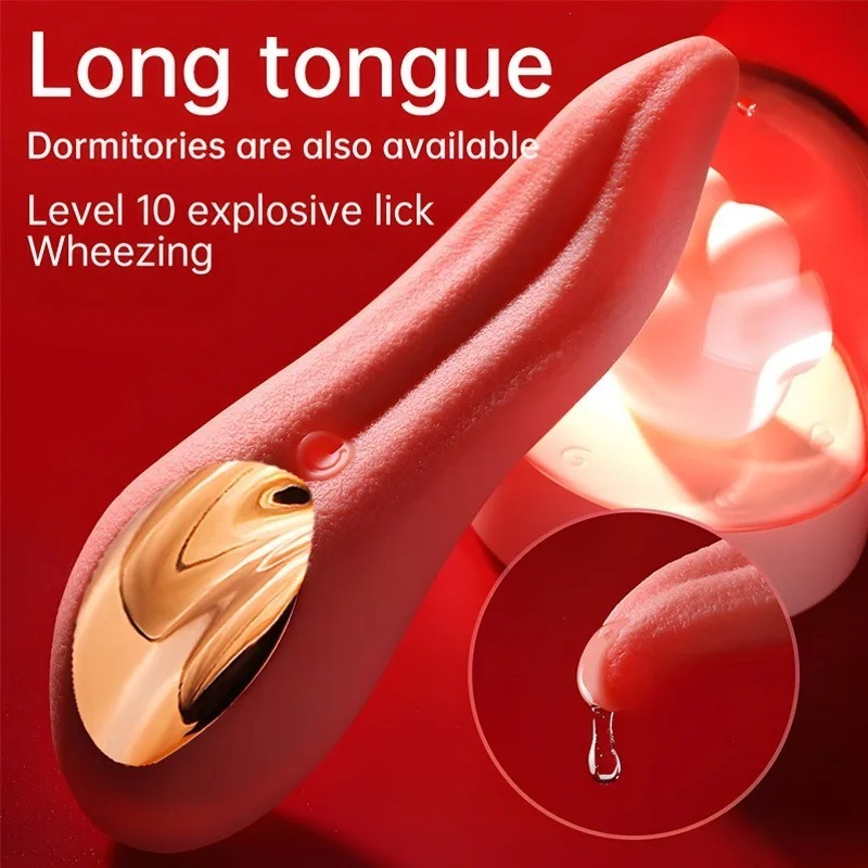 Tongue Licking Vibrator Female Powerful G-Spot Vagina Massager Dildo Thrusting Swing Clitoris Stimulator Women Sex Toy for Adult_img_2