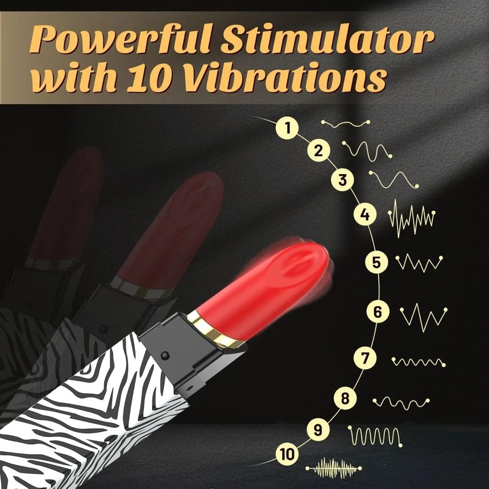 Mini Lipstick Bullet Vibrator 3 Replacement Heads Vibrating Massger Nipple Clit Stimulator Sex Toys for Women Couple Portable_img_6