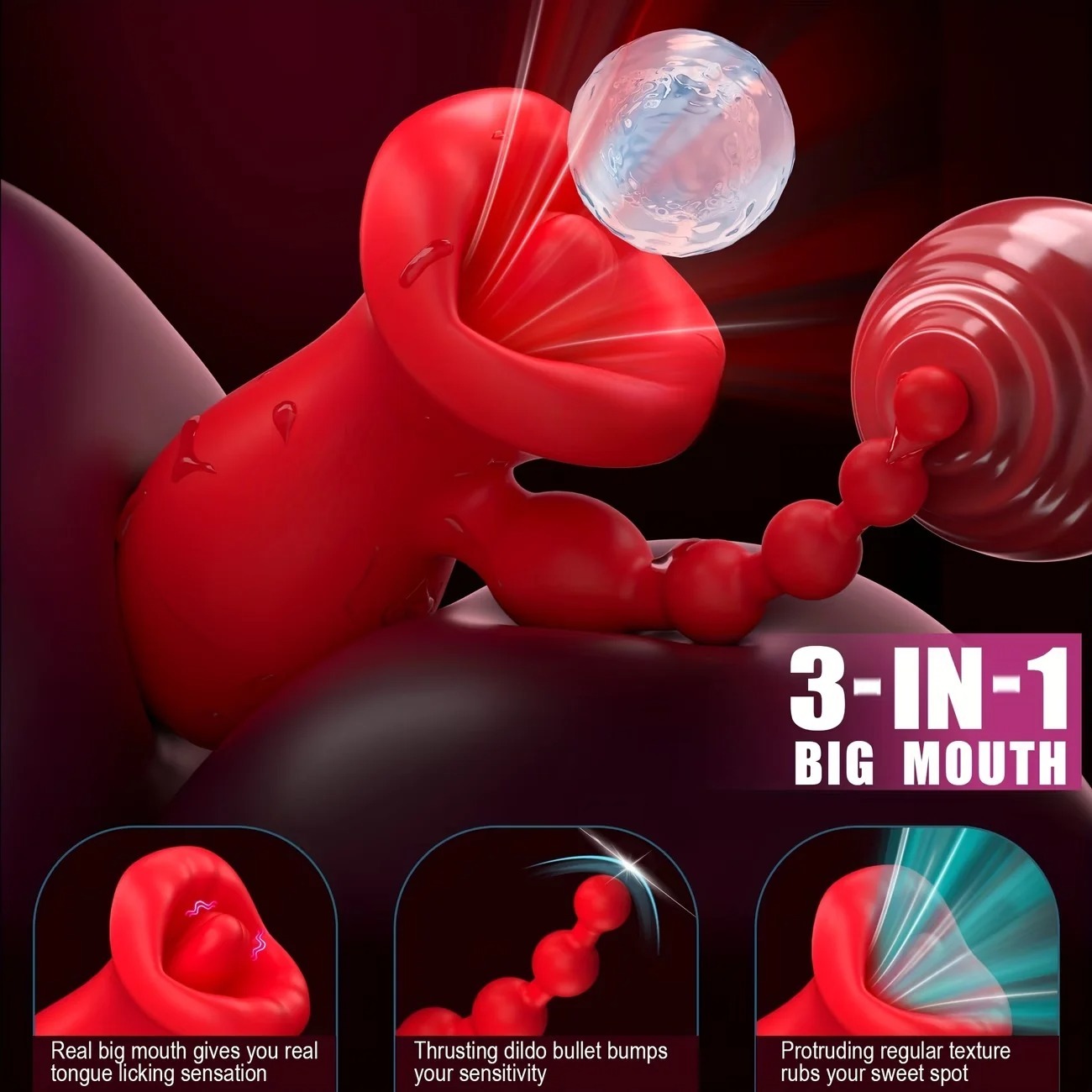 Clit Tongue Licking Vibrator Female Masturbation Oral Clitoris Nipple Stimulator Vibrating Massger Vacuum Sex Toys for Couples_img_5