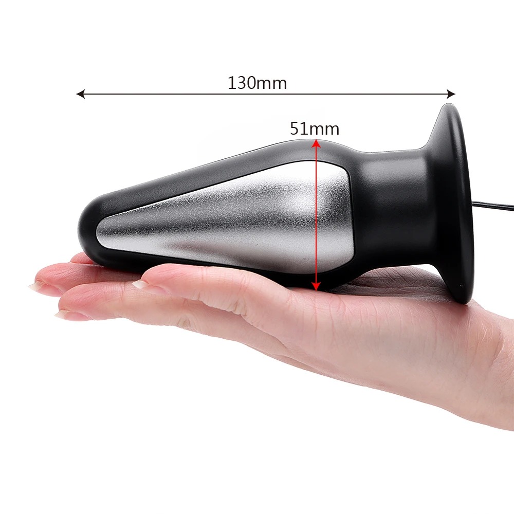 51mm Big Anal Plug for Women Dildo Vaginal Ball Electric Shock Stimulator Men Butt Dilator Medical Sex Toys Couples Erotic Goods_img_5