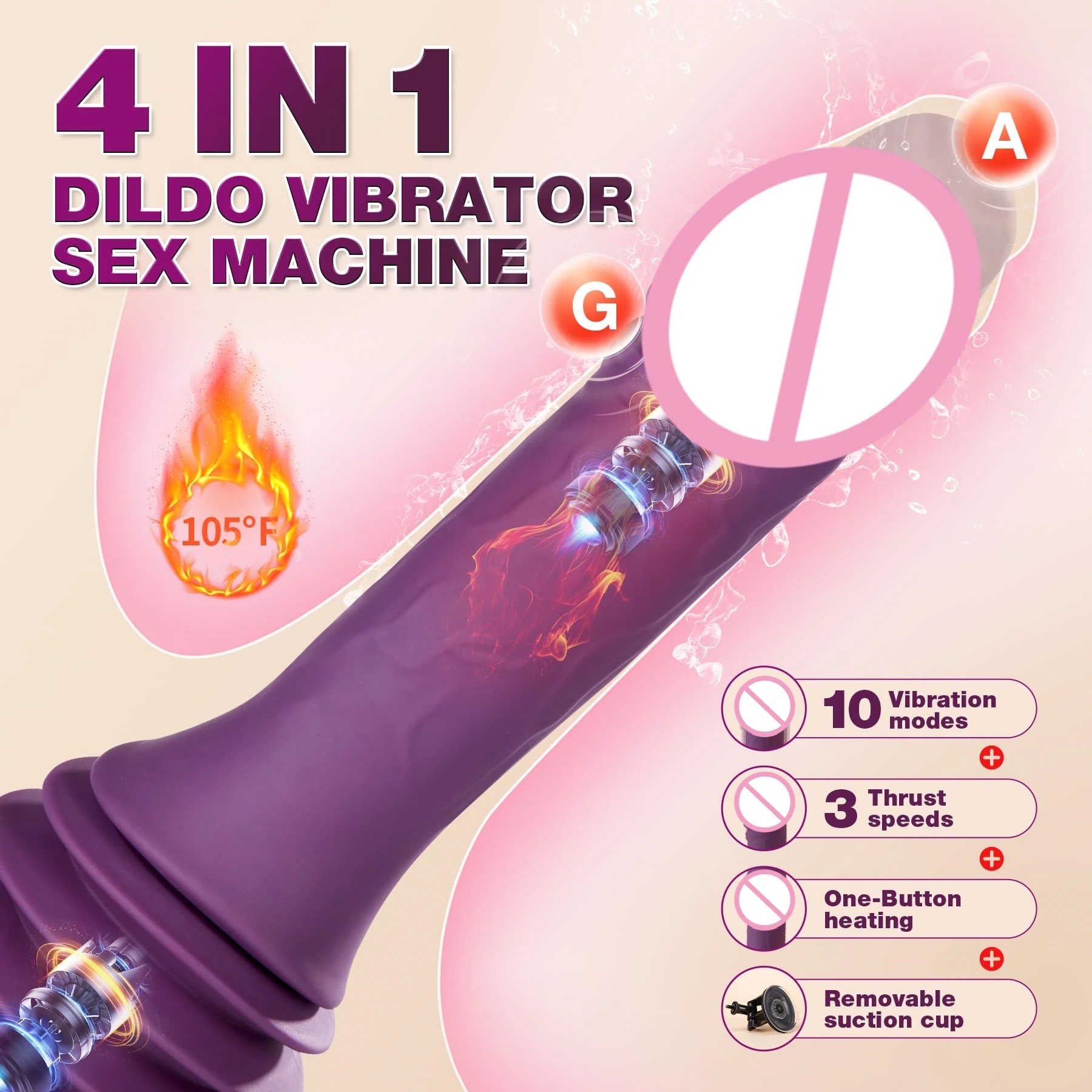Sex Machine Thrusting Dildo Vibrator G Spot Vaginal Massager Female Masturbation Suction Cup Heating Sex Toys for Women_img_4