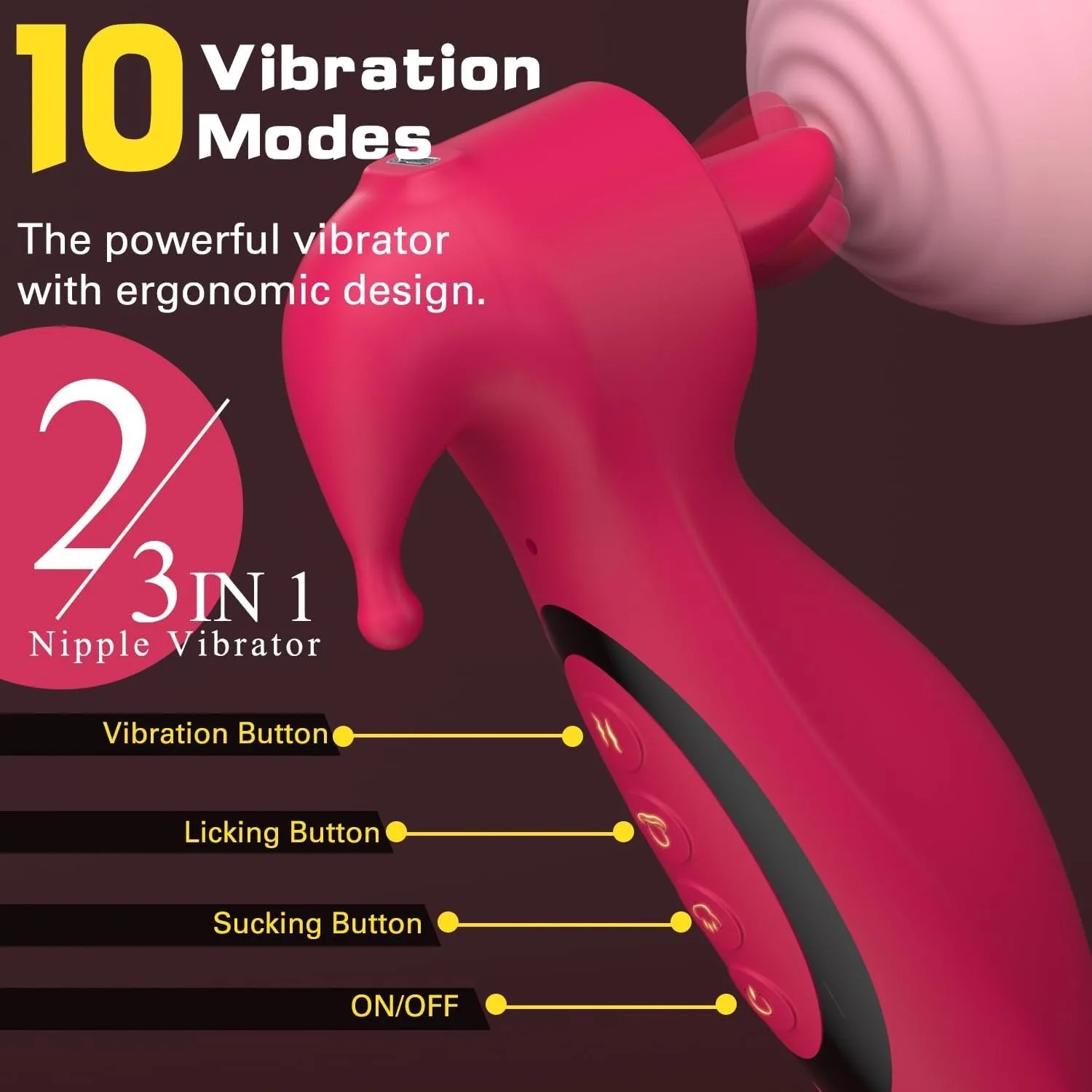 Powerful Sucking Vibrator for Women Tongue Licking Vibrating Clitoris Sucker Vibrator Nipple Stimulator Adults Sex Toy_img_5