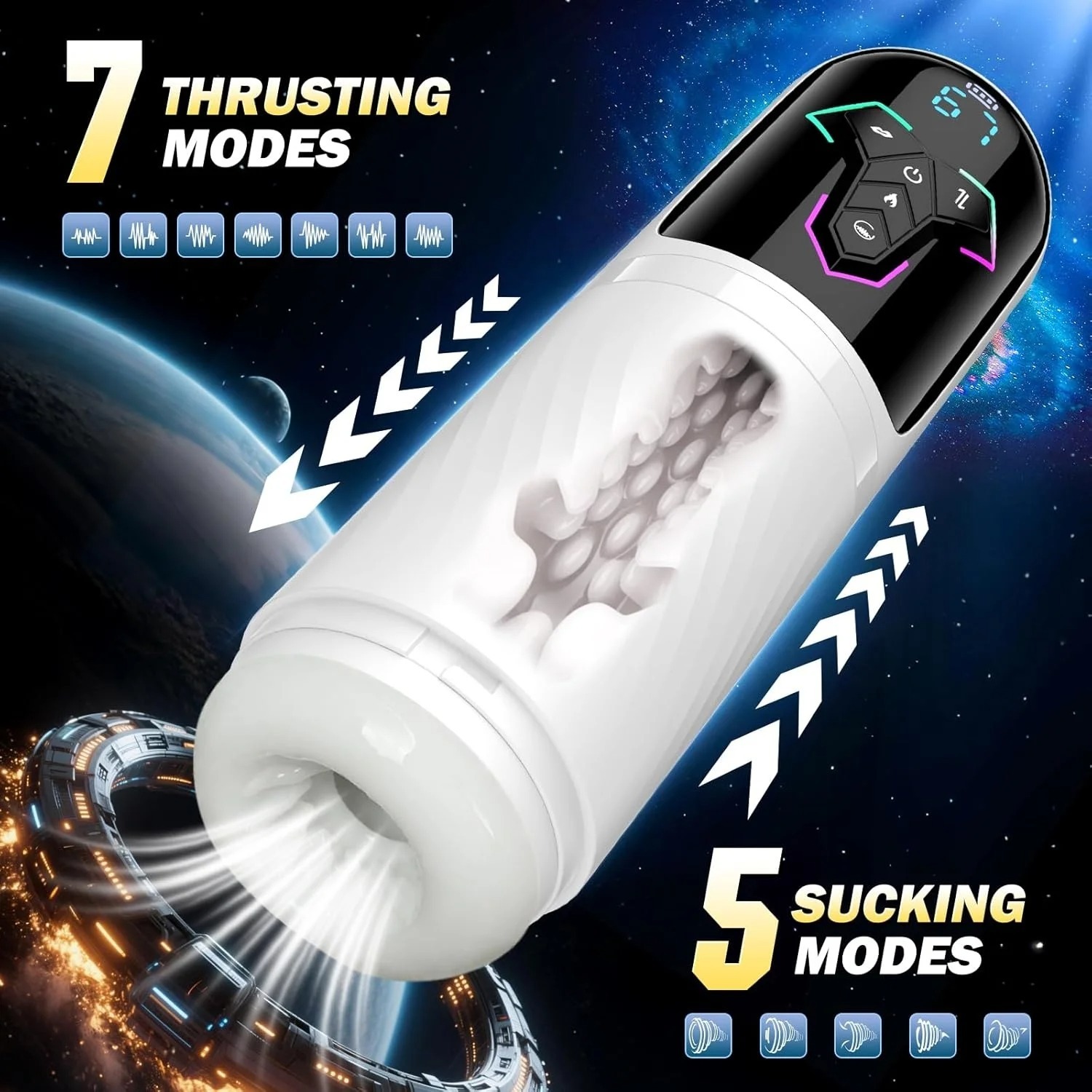 Heating Automatic Male Masturbator AI & APP Control Blowiob Machine Pocket Pussy Penis Pump LCD Display Sex Toys for Men_img_5