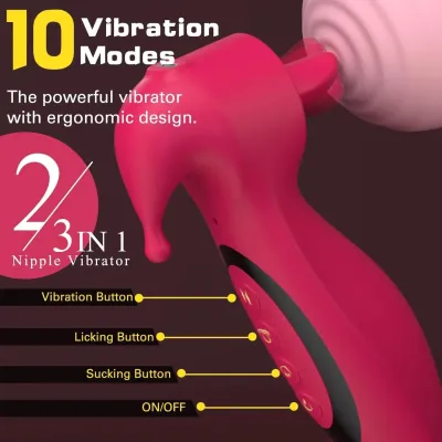 Powerful Sucking Vibrator for Women Tongue Licking Vibrating Clitoris Sucker Vibrator Nipple Stimulator Adults Sex Toy_img_2