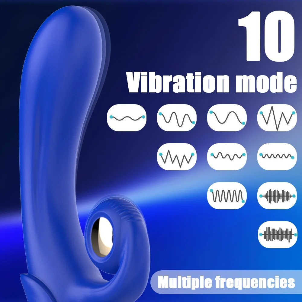 3 in 1 G-spot Rabbit Vibrator for Women 10 Modes Vibrating Dildo Nipple Anal Clitoral Vagina Massager Adult Sex Toy for Couples_img_10