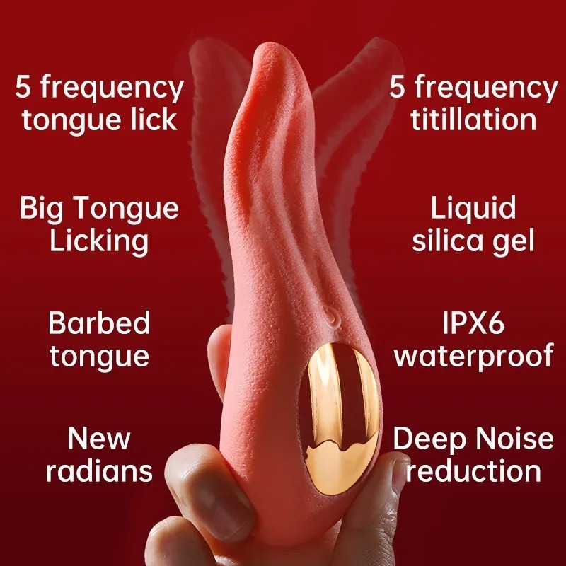 Tongue Licking Vibrator Female Powerful G-Spot Vagina Massager Dildo Thrusting Swing Clitoris Stimulator Women Sex Toy for Adult_img_3