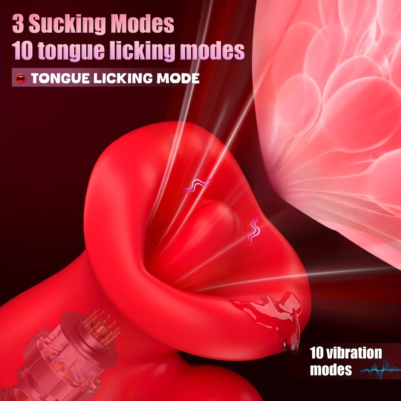 Clit Tongue Licking Vibrator Female Masturbation Oral Clitoris Nipple Stimulator Vibrating Massger Vacuum Sex Toys for Couples_img_3