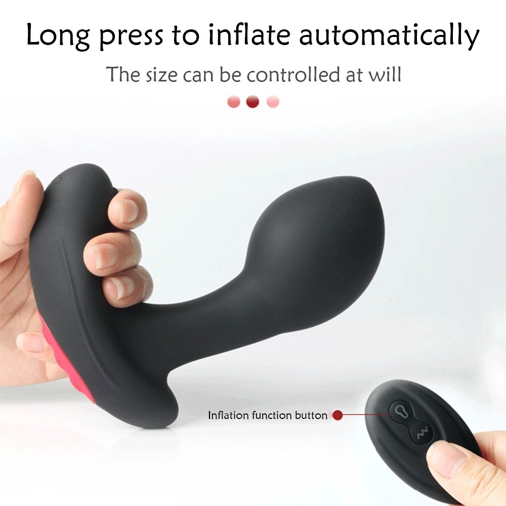 Powerful Vibration Butt Plug Huge Inflatable Anal Plug RemoteControl Male Prostate Massage Anal Expansion Dildo Vibrator Sex Toy_img_7