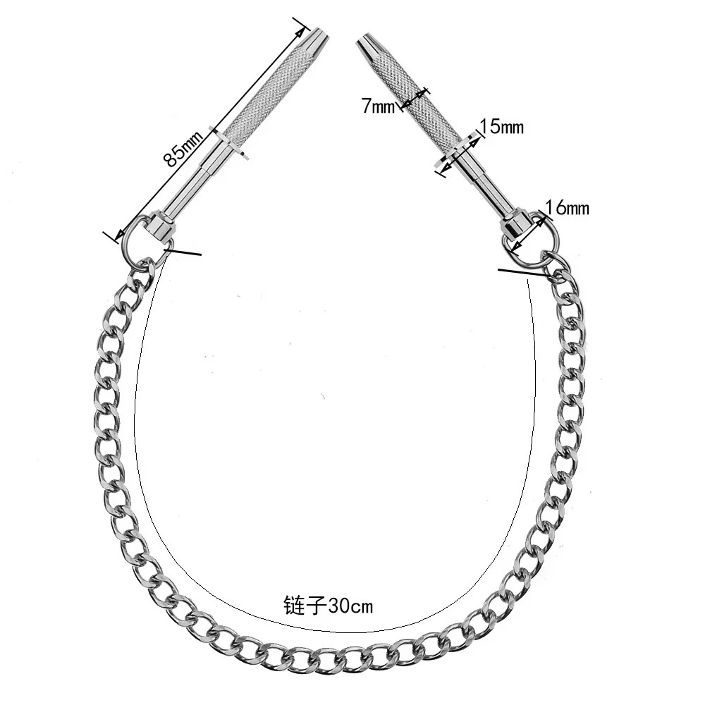 Stainless Steel Nipple Milk Clips with Metal Chain Breast Labia Clip Sex Slaves Nipple Clamps Bdsm Bondage Sex Toys For Couples_img_6