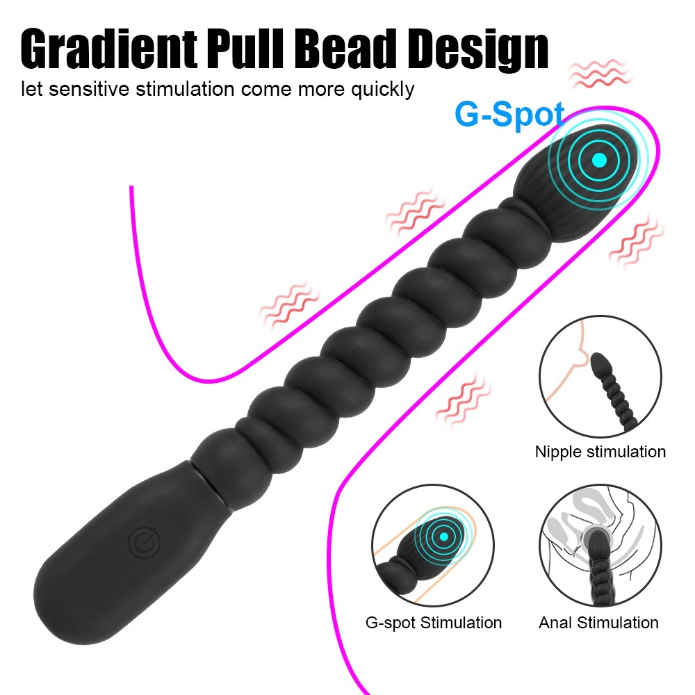 20cm Thread Anal Plug Vibrators For Women Vaginal Ball Men Butt Prostate Massager Slim Dildos Female Masturbator Sex Toys Erotic_img_3