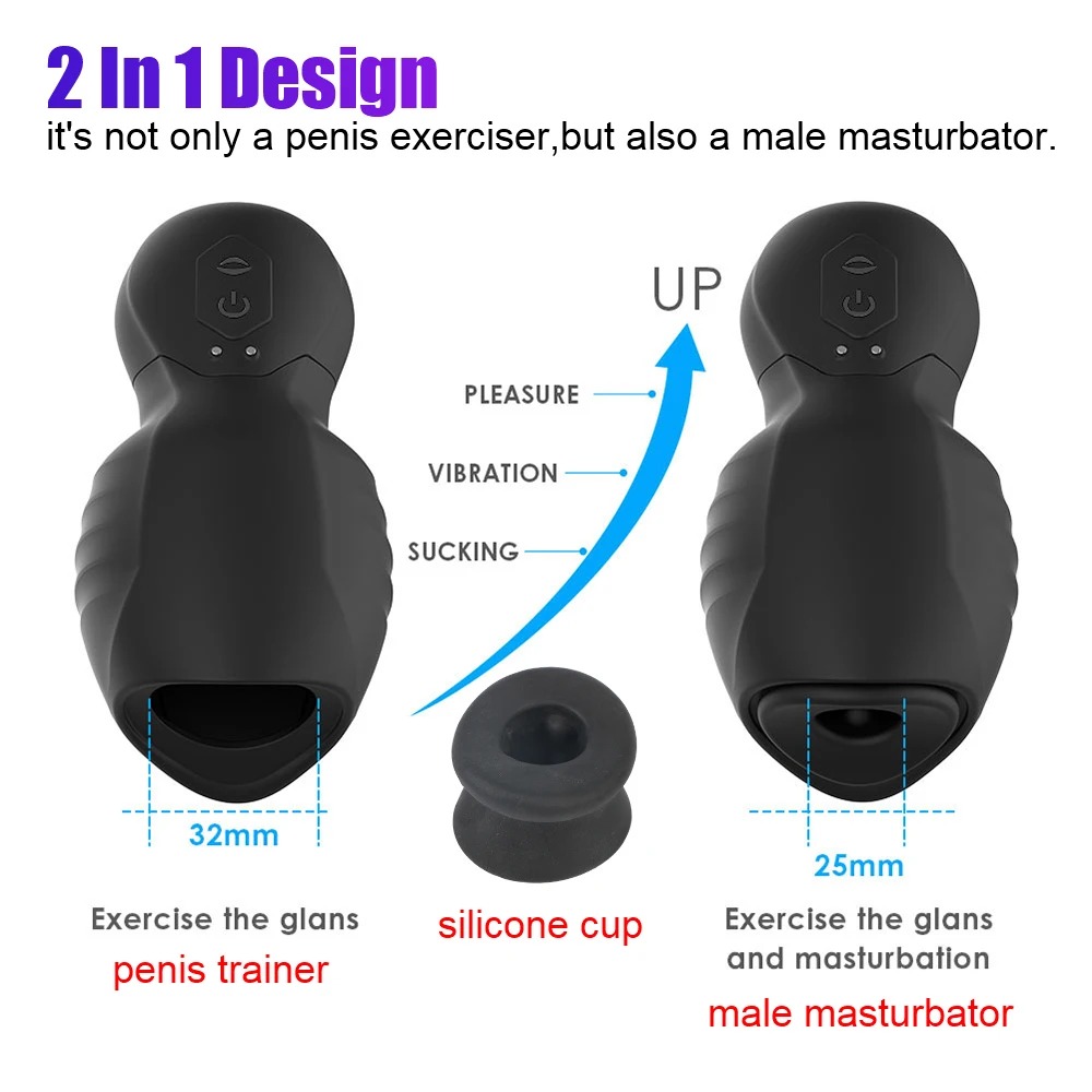 125mm Automatic Glans Sucking Vibrators Male Masturbator Vaginal For Men Penis Enlarger Cock Exerciser Sucker Sucks Sex Toys 18_img_5