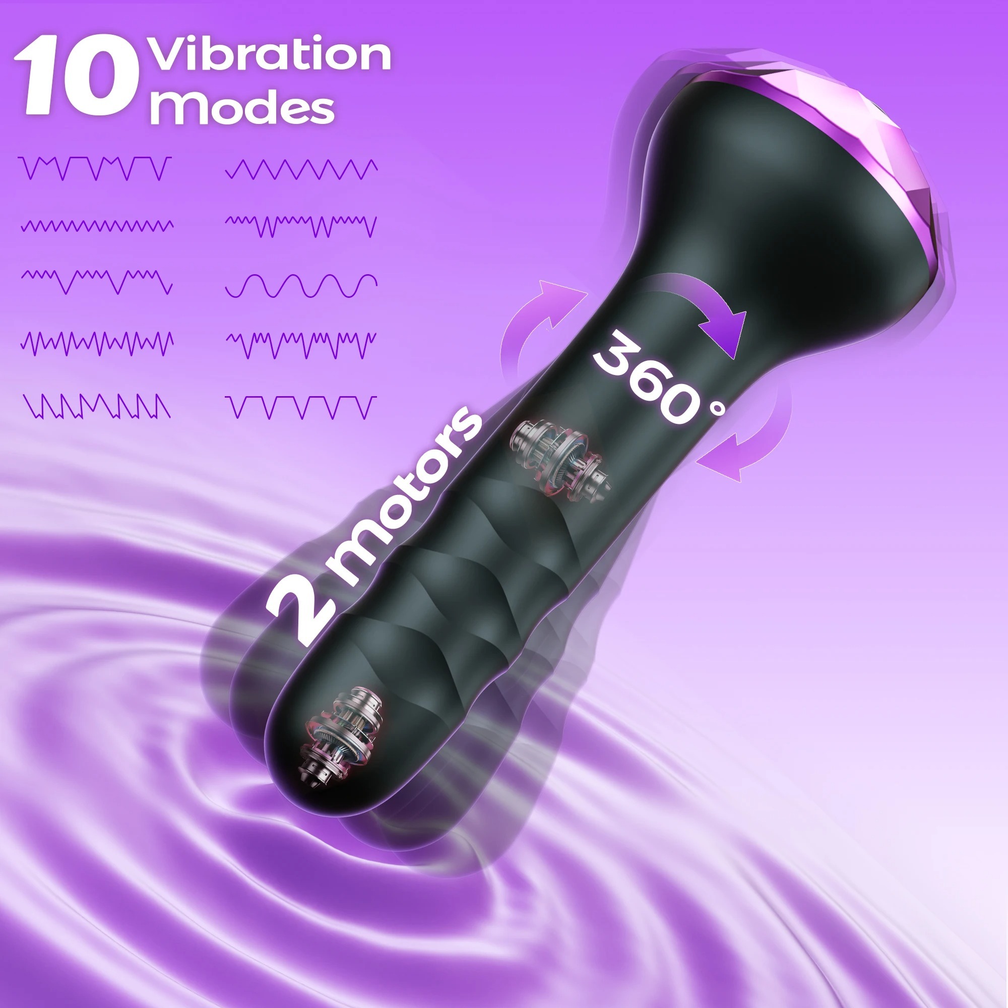 Anal Vibrator Male Prostate Massager Vibrating Rotating Butt Plug Anal Dildo Buttplug Adult Sex Toy for Women Men Gay_img_5