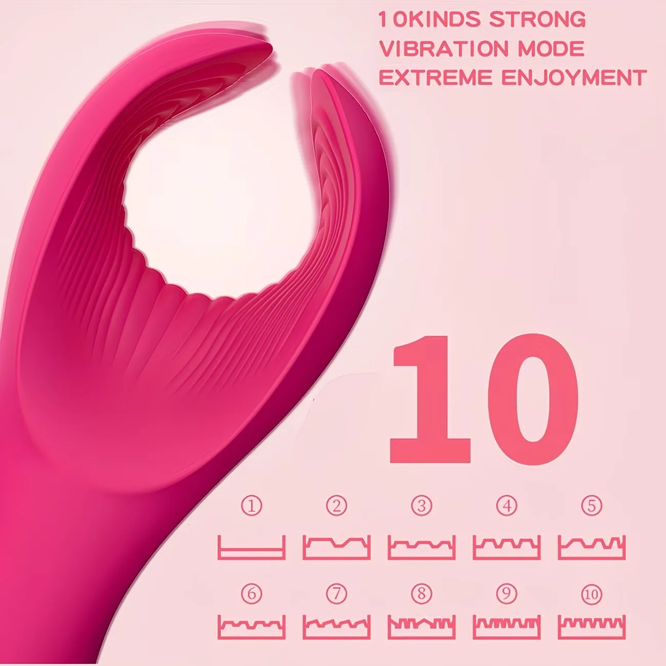 Vibrating Cock Ring Clitoral Stimulator Testicle Massager Pleasure 10 Vibrations Penis Ring Vibrator Couples Adult Sex Toys 18+_img_4