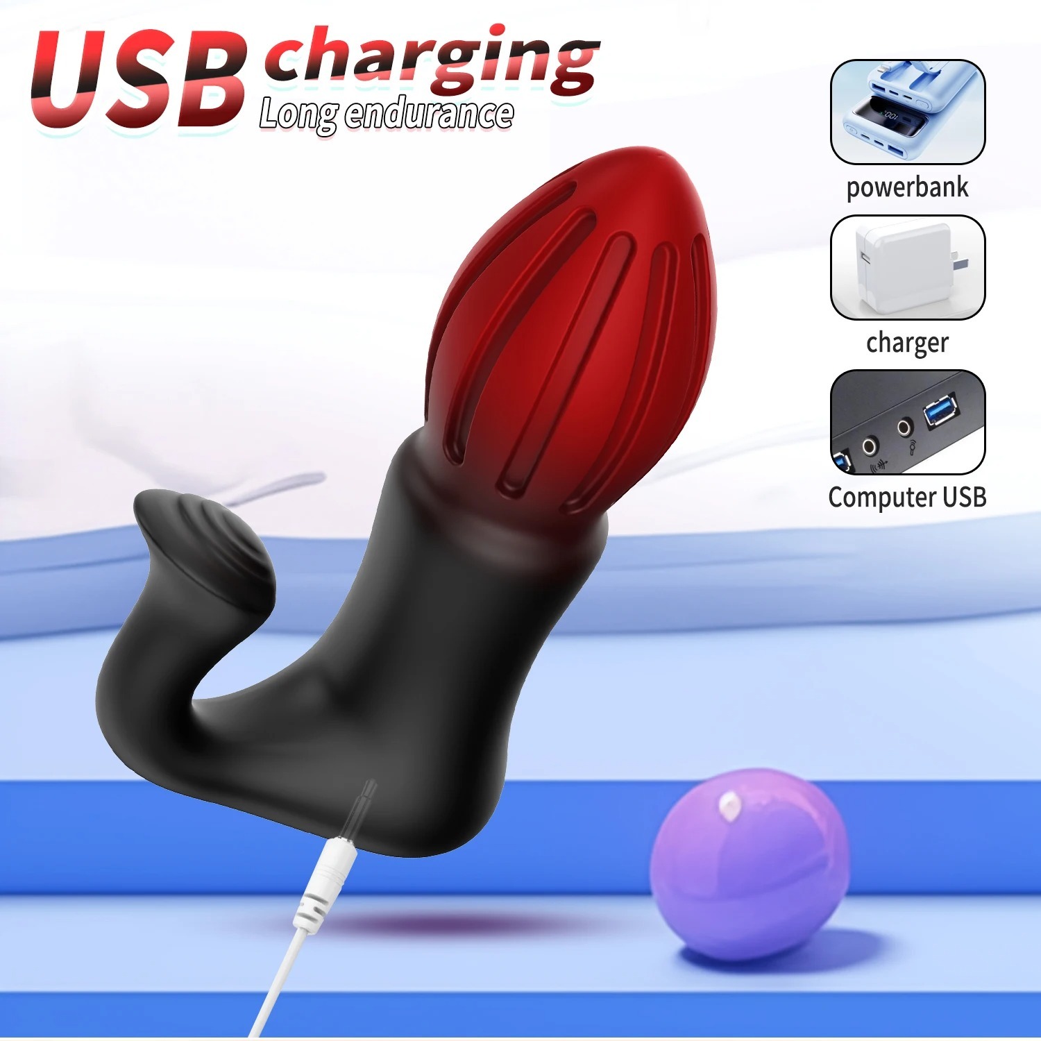 Anal Plug Vibrator 2 in 1 Remote Control Clitoris Stimulator 7 Vibration Dual Motors Vibrating Butt Plug Anal Toys for Women Man_img_6