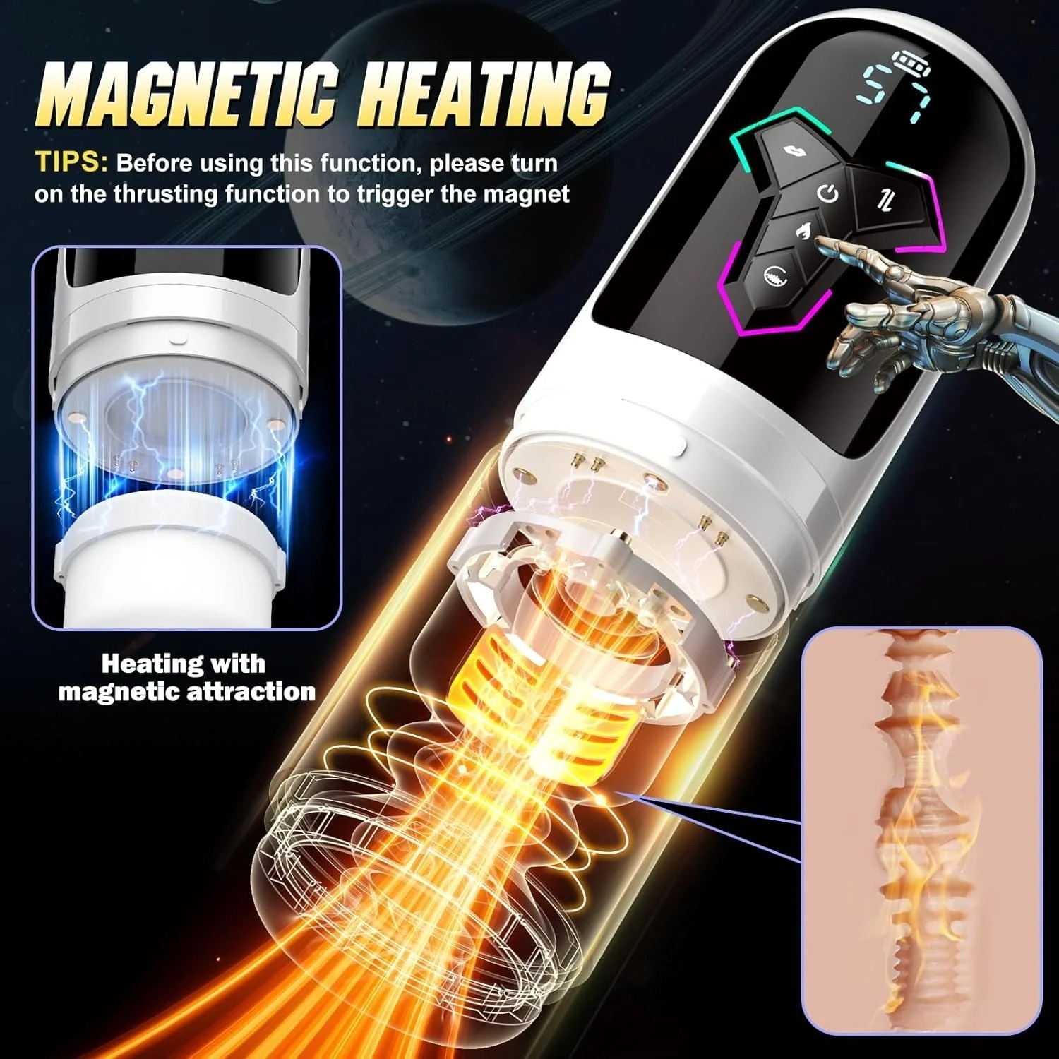 Heating Automatic Male Masturbator AI & APP Control Blowiob Machine Pocket Pussy Penis Pump LCD Display Sex Toys for Men_img_4