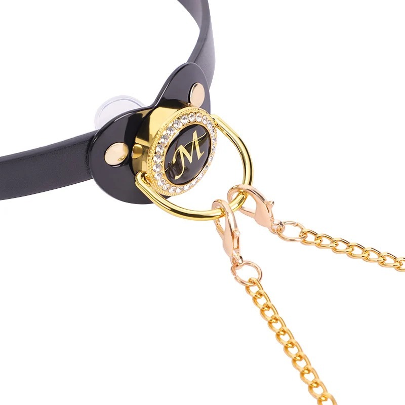 Adult Pacifier Mouth Gag with Gold Chain Nipple Clamps Breast Clip Slaves Nipple Clamps Sex Toys For Couples Sex Shop_img_1