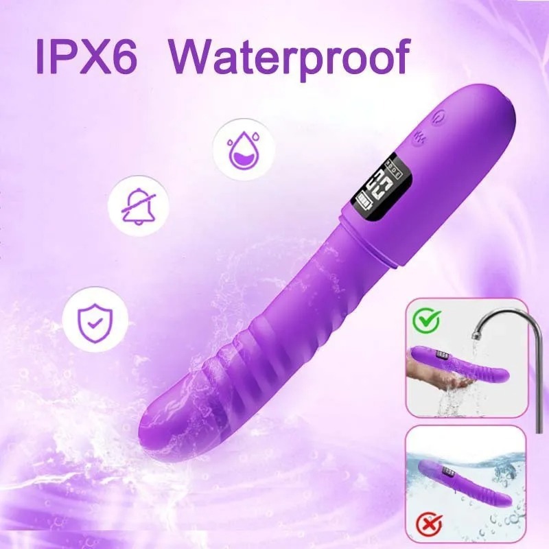 Powerful Simulation Telescopic Dildo Vibrator G-spot Clitoral Anal Stimulator 10 Speed Vibration Mode Adult Sex Toys for Women_img_3