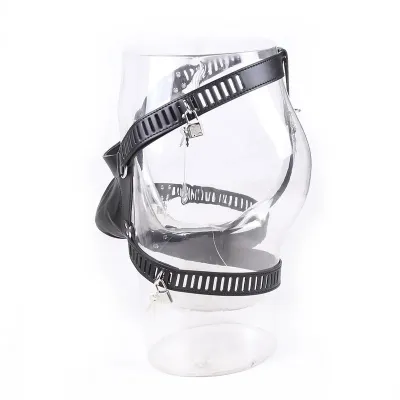 PU/Real Leather Sexy Panties BDSM Bondage Restraints Penis Cock Cage Male Chastity Devices Belt Erotic Sexy Toys_img_7