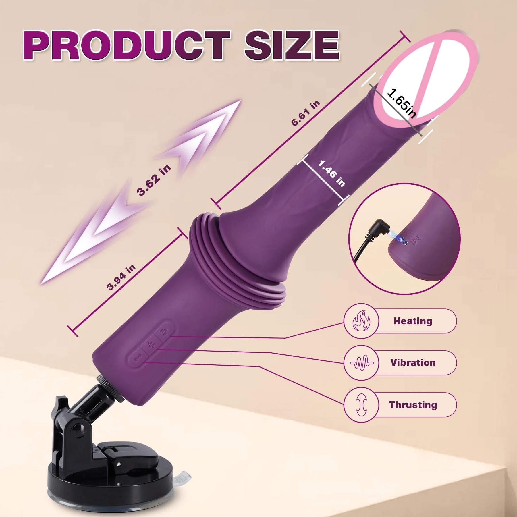 Sex Machine Thrusting Dildo Vibrator G Spot Vaginal Massager Female Masturbation Suction Cup Heating Sex Toys for Women_img_3