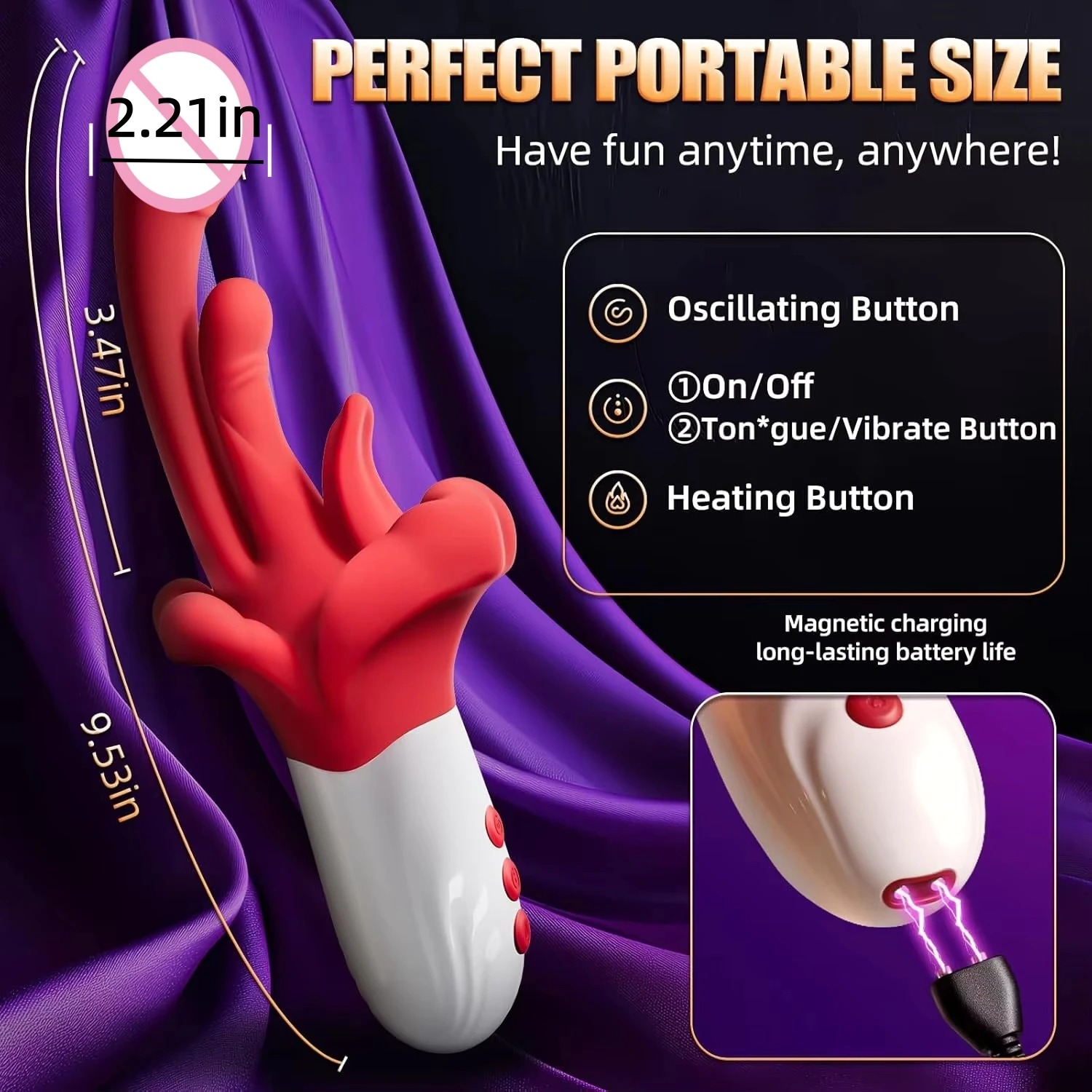 5 IN 1 Dildo Vibrator for Women Swings Tongue G Spot Clitoral Stimulator Vaginal Massage Female Masturbator Adult Sex Toy_img_2