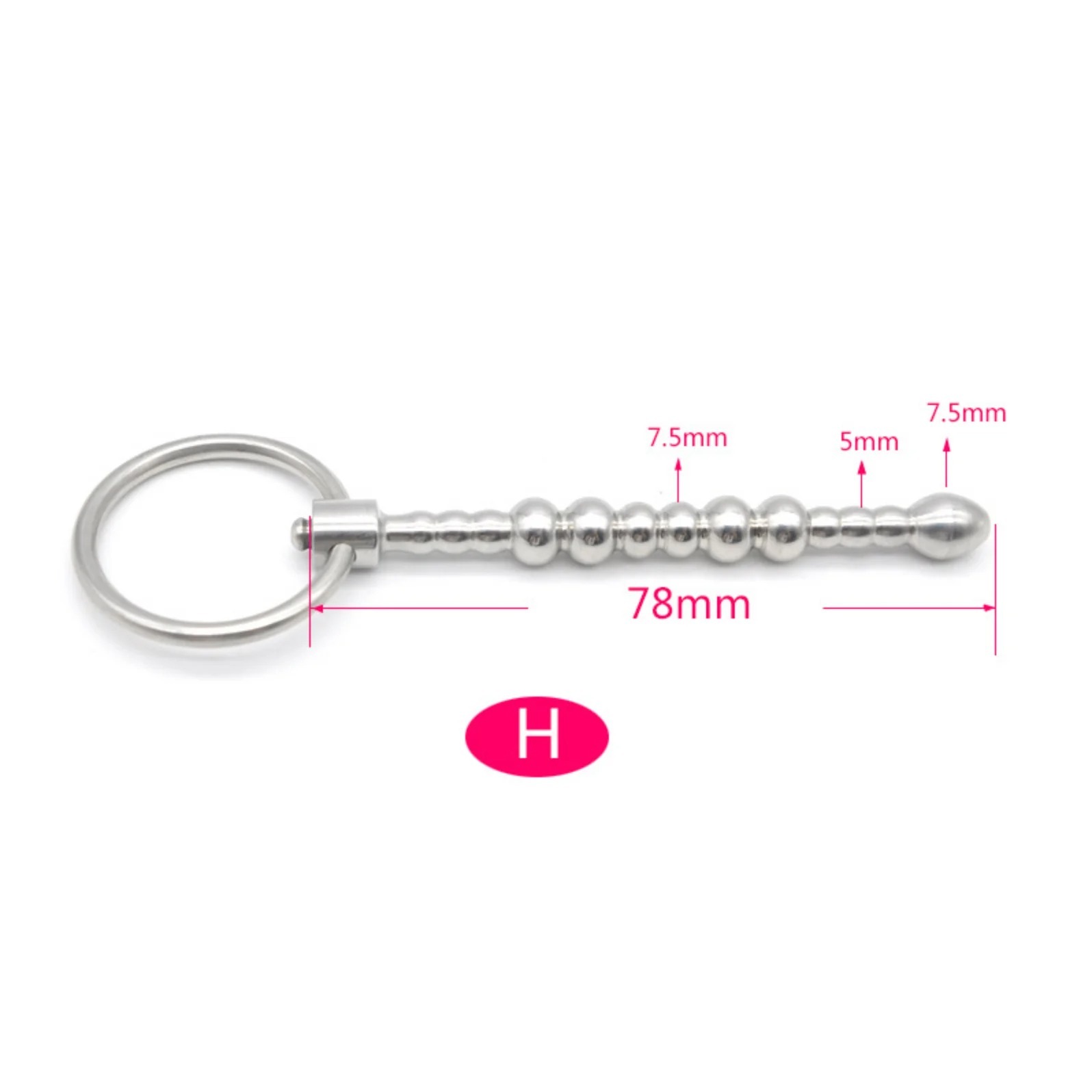 Stainless Steel Male Urethral Catheter Penis Beads Plug Stimulation Urethral Dilator Sounding Horse Eye Stimulator Men Sex Toy_img_8