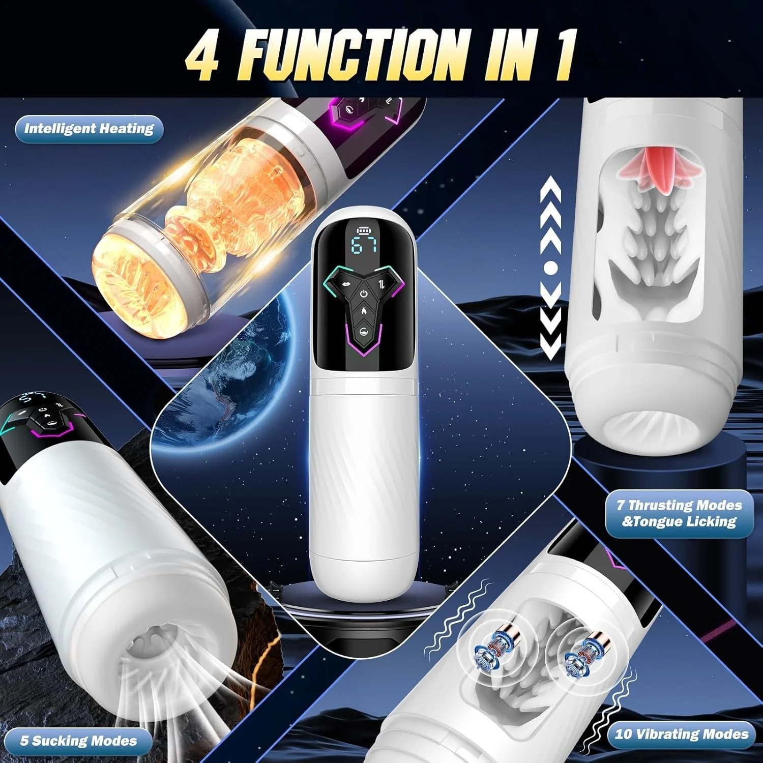 Heating Automatic Male Masturbator AI & APP Control Blowiob Machine Pocket Pussy Penis Pump LCD Display Sex Toys for Men_img_2