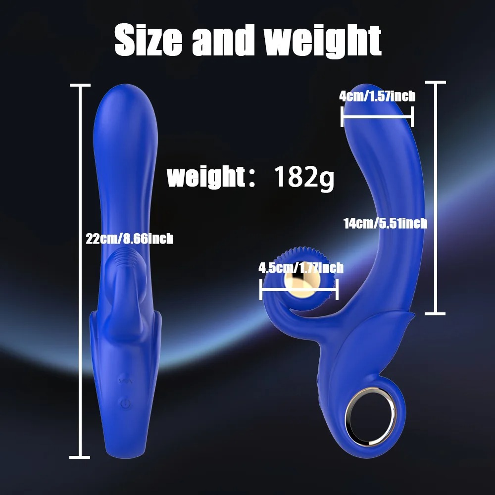 3 in 1 G-spot Rabbit Vibrator for Women 10 Modes Vibrating Dildo Nipple Anal Clitoral Vagina Massager Adult Sex Toy for Couples_img_8