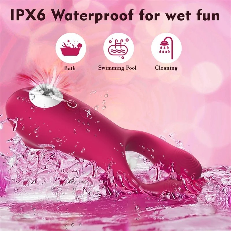 Vibrating Cock Ring Clitoral Stimulator Testicle Massager Pleasure 10 Vibrations Penis Ring Vibrator Couples Adult Sex Toys 18+_img_3