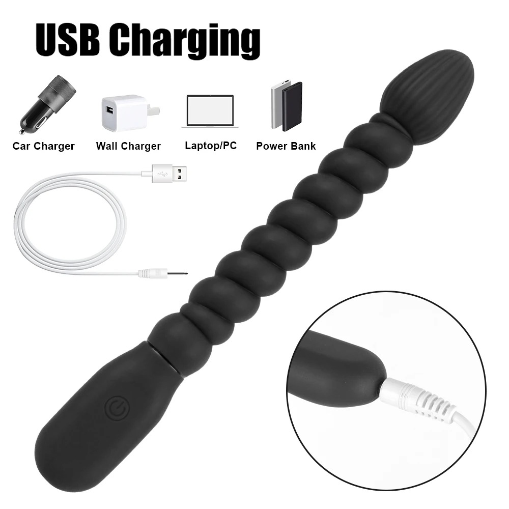 20cm Thread Anal Plug Vibrators For Women Vaginal Ball Men Butt Prostate Massager Slim Dildos Female Masturbator Sex Toys Erotic_img_1