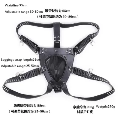 PU/Real Leather Sexy Panties BDSM Bondage Restraints Penis Cock Cage Male Chastity Devices Belt Erotic Sexy Toys_img_6