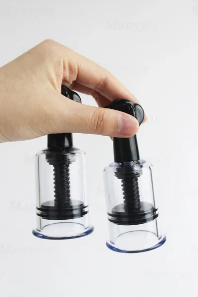 1 Pair Nipple Enlargement Sucker Suction Cupping Vacuum No Pump Body Therapy BDSM Adult Game Sex Toys for Women_img_7