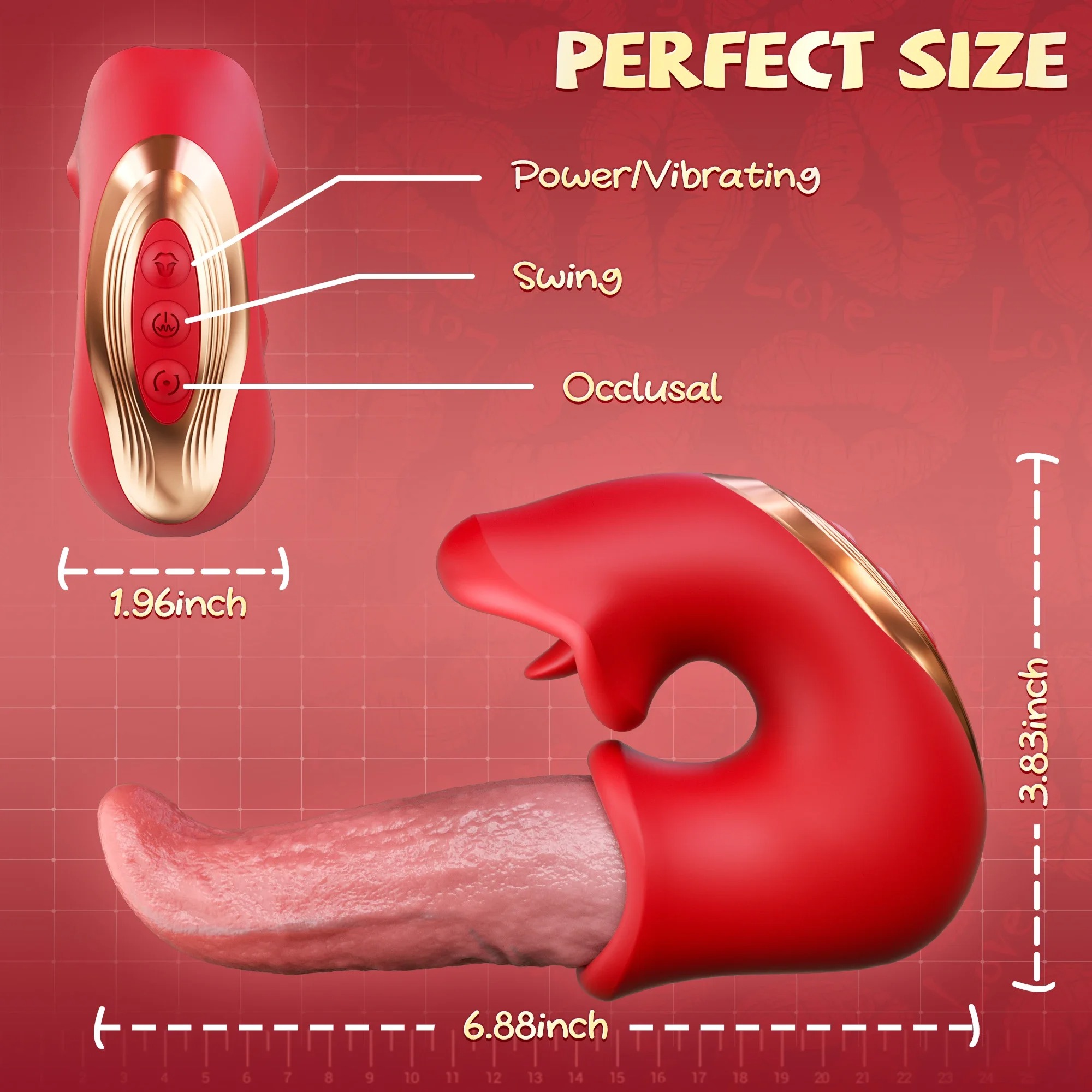 3 in 1 Realistic Tongue Vibrators for Women Dildo Occlusion and Swinging Clitoris Stimulator Adult Sex Toys Female Masturbator_img_2