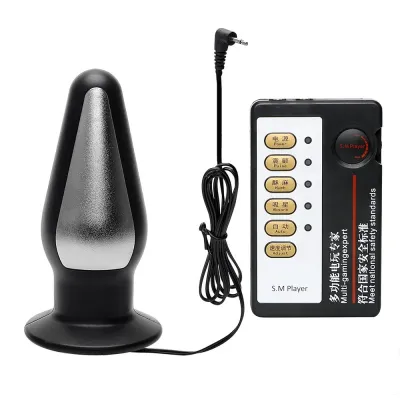 51mm Big Anal Plug for Women Dildo Vaginal Ball Electric Shock Stimulator Men Butt Dilator Medical Sex Toys Couples Erotic Goods_img_4