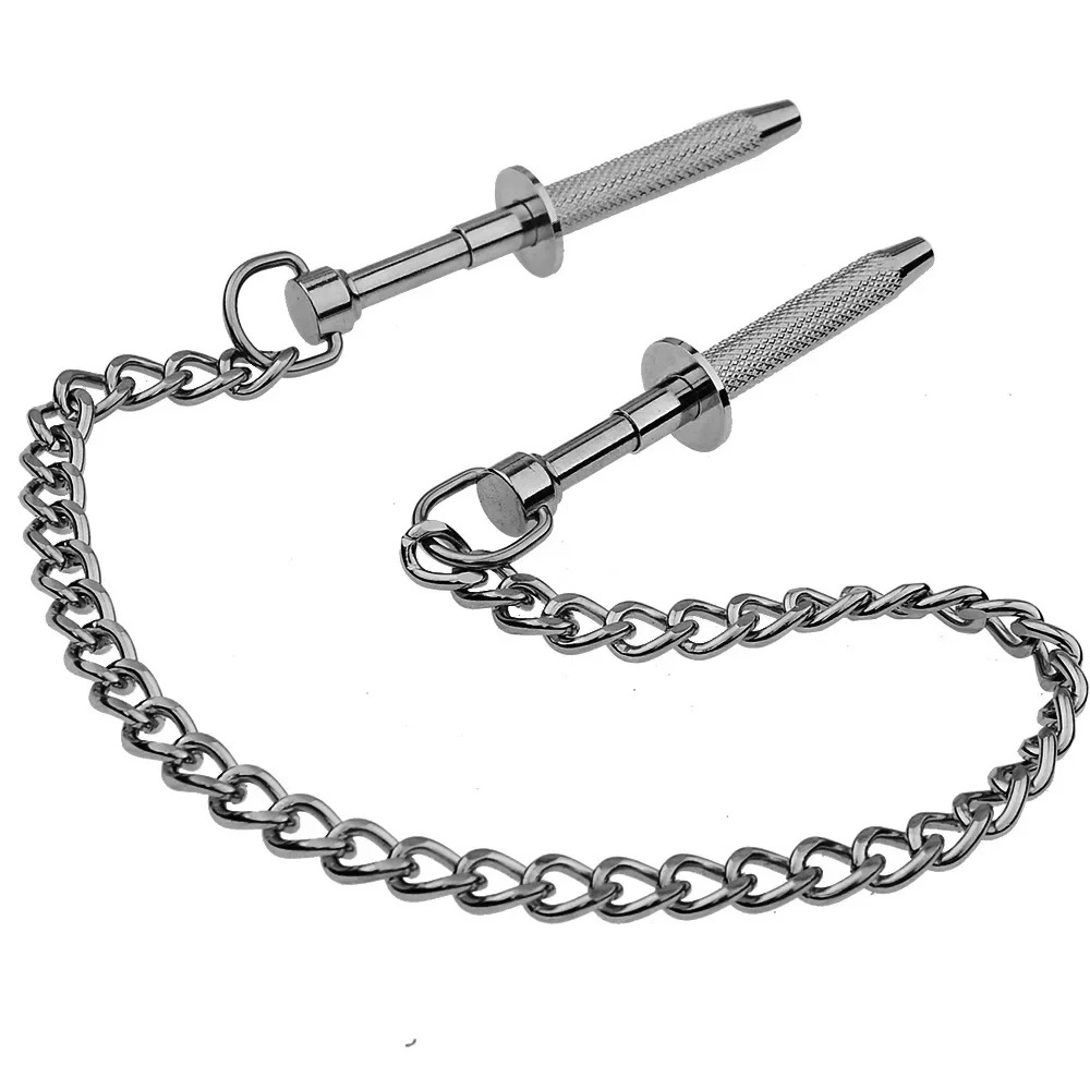 Stainless Steel Nipple Milk Clips with Metal Chain Breast Labia Clip Sex Slaves Nipple Clamps Bdsm Bondage Sex Toys For Couples_img_2