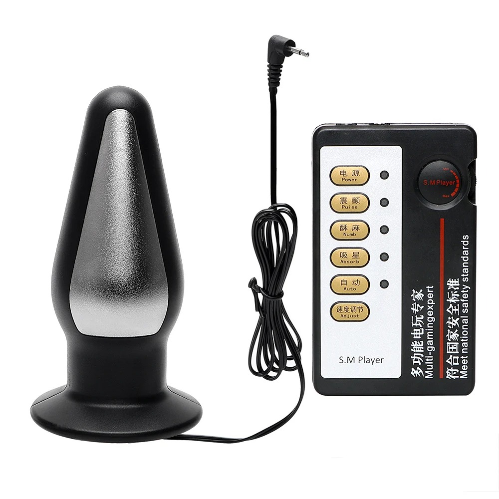 51mm Big Anal Plug for Women Dildo Vaginal Ball Electric Shock Stimulator Men Butt Dilator Medical Sex Toys Couples Erotic Goods_img_4