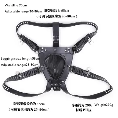 PU/Real Leather Sexy Panties BDSM Bondage Restraints Penis Cock Cage Male Chastity Devices Belt Erotic Sexy Toys_img_5
