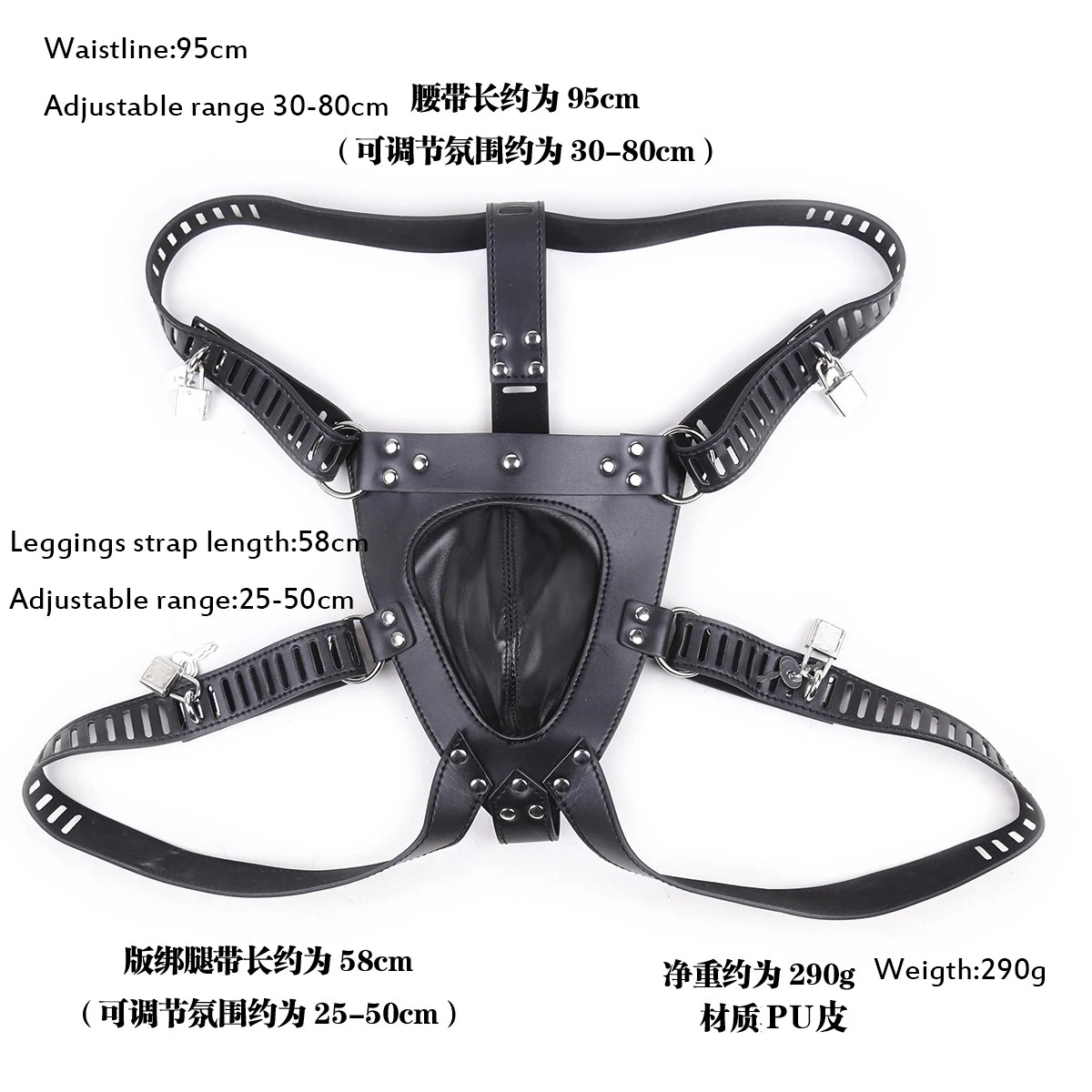 PU/Real Leather Sexy Panties BDSM Bondage Restraints Penis Cock Cage Male Chastity Devices Belt Erotic Sexy Toys_img_5