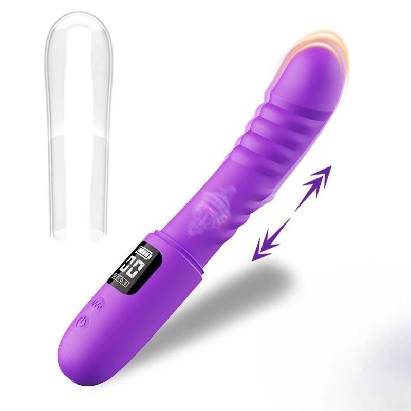 Powerful Simulation Telescopic Dildo Vibrator G-spot Clitoral Anal Stimulator 10 Speed Vibration Mode Adult Sex Toys for Women_img_2