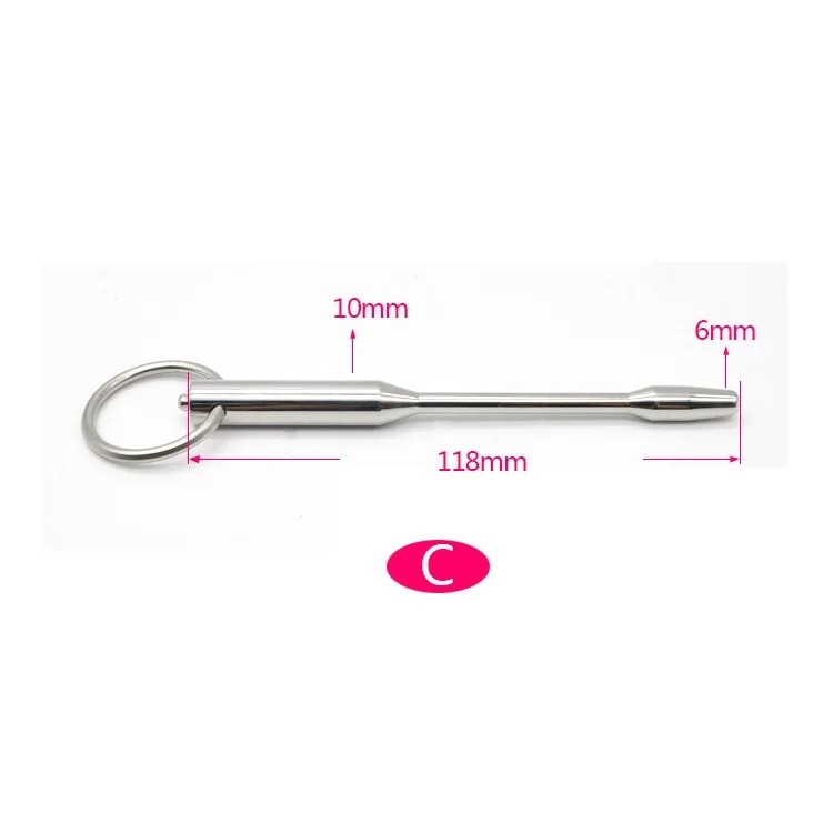 Stainless Steel Male Urethral Catheter Penis Beads Plug Stimulation Urethral Dilator Sounding Horse Eye Stimulator Men Sex Toy_img_3